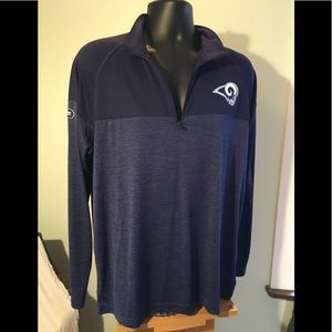 $60 L.A. Rams NFL 1/4 Zip Pullover Men’s Sz Large